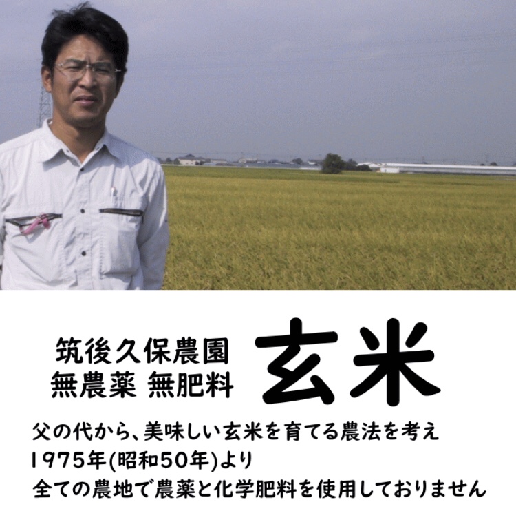 筑後久保農園の無農薬･無肥料栽培米